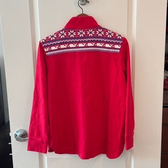 Vineyard Vines 1/4 Zip Pullover Nordic Logo
Red oversized Sweatshirt - Picture 8 of 15